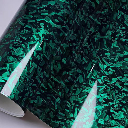 Gloss Green Forged Carbon Fiber Car Vinyl Wrap PET product image 2 - Veloro carbon fiber vinyl wrap