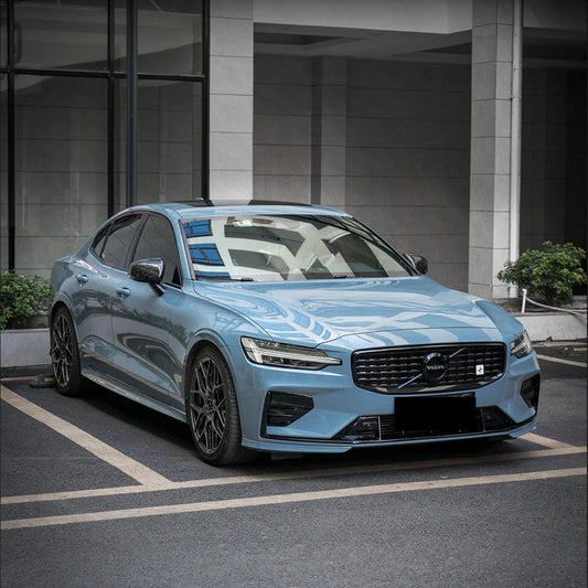 Gloss Hazy Blue Car Vinyl Wrap PET product image 2 - Veloro gloss vinyl wrap