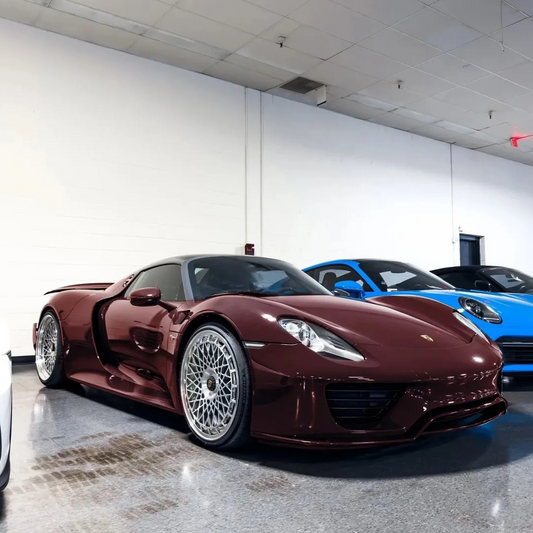 Gloss Metallic Ancora Red Car Vinyl Wrap PET product image 3 - Veloro metallic vinyl wrap