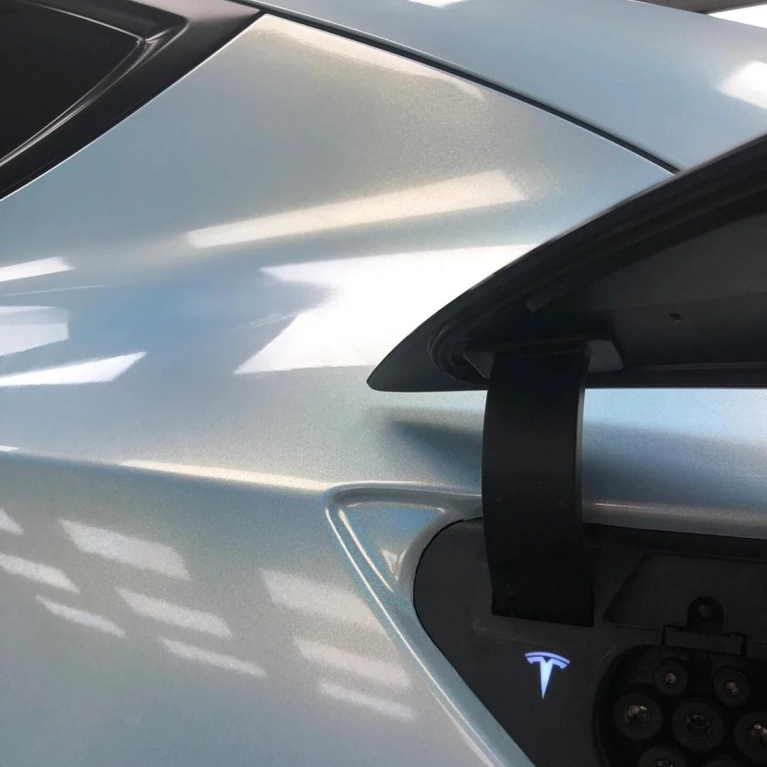 Gloss Metallic Rainbow Laser Ice Blue Car Vinyl Wrap PET product image 6 - Veloro metallic vinyl wrap