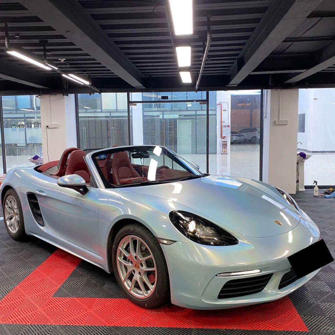 Gloss Metallic Rainbow Laser Sea Blue Car Vinyl Wrap product image 8 - Veloro metallic vinyl wrap