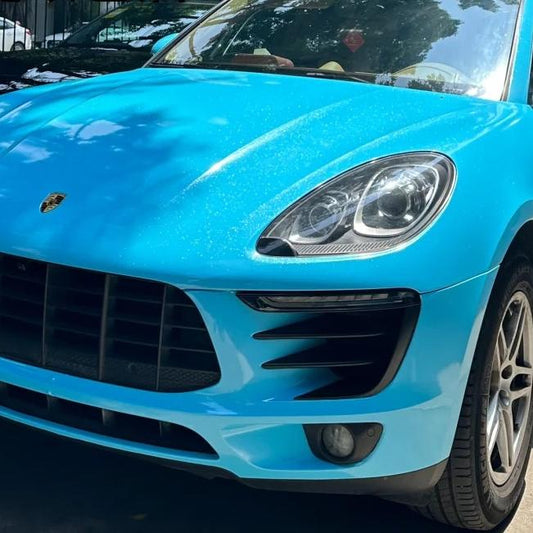 Gloss Metallic Sparkle Sky Blue Car Vinyl Wrap product image 3 - Veloro metallic vinyl wrap
