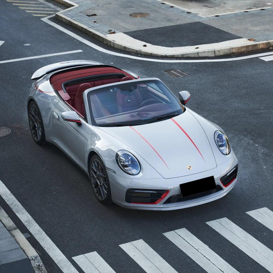 Gloss Porsche Grey Car Vinyl Wrap PET product image 3 - Veloro gloss vinyl wrap