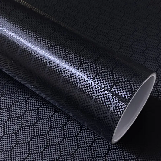 PET Matte Beehive Carbon Fiber Black Car Vinyl Wrap product image 2 - Veloro carbon fiber vinyl wrap