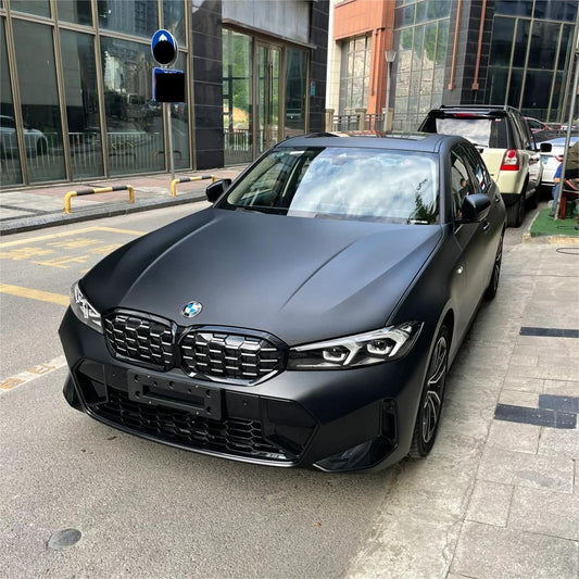 Matte Forsted Black Car Vinyl Wrap PET product image 3 - Veloro matte vinyl wrap