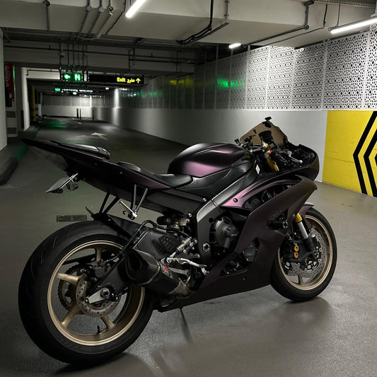 Ultra Matte Metallic Black Purple Car Vinyl Wrap product image 3 - Veloro matte vinyl wrap