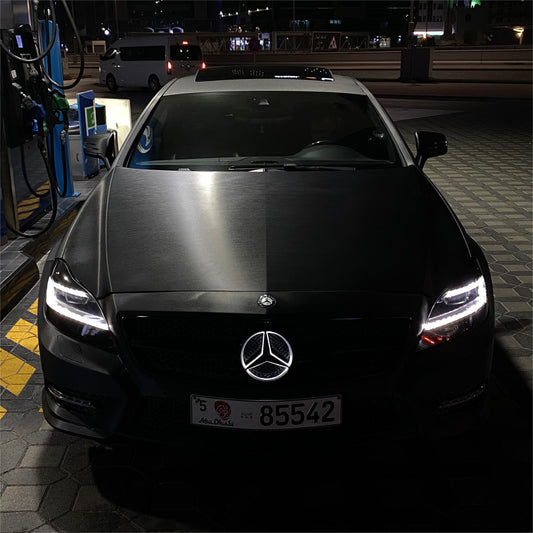 Matte Metallic Brushed Black Car Vinyl Wrap product image 3 - Veloro matte vinyl wrap