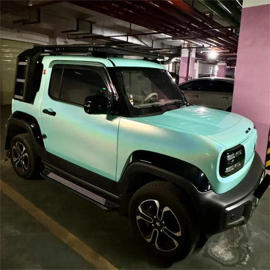 Matte Metallic Holographic Tiffany Blue Car Vinyl Wrap product image 3 - Veloro matte vinyl wrap