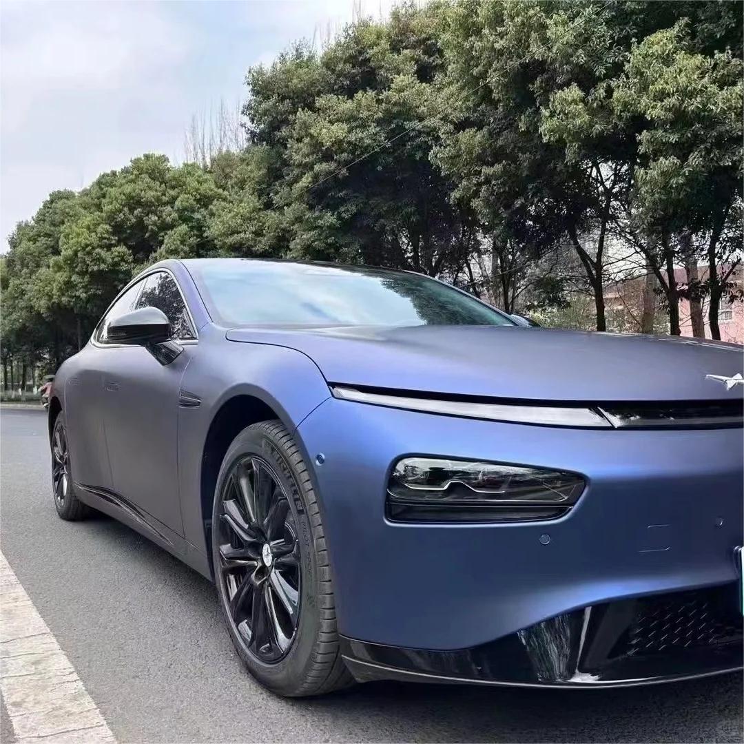 Matte Metallic Satin Dark Blue Car Vinyl Wrap product image 5 - Veloro matte vinyl wrap