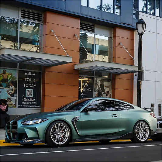 Matte Metallic Satin Hunter Green Car Vinyl Wrap PET product image 2 - Veloro matte vinyl wrap