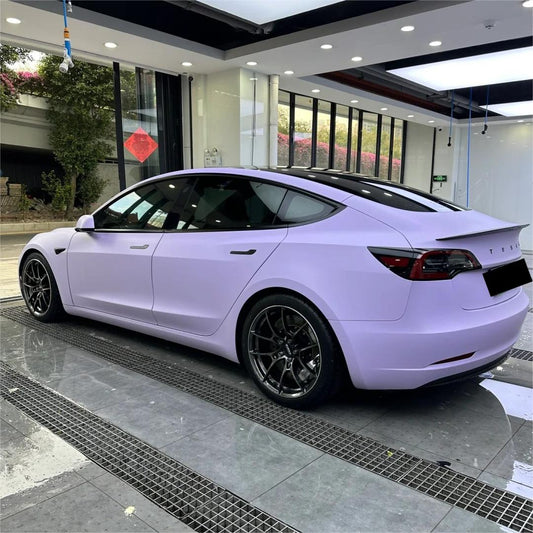 Matte Satin Lavender Purple Car Vinyl Wrap PET product image 2 - Veloro matte vinyl wrap