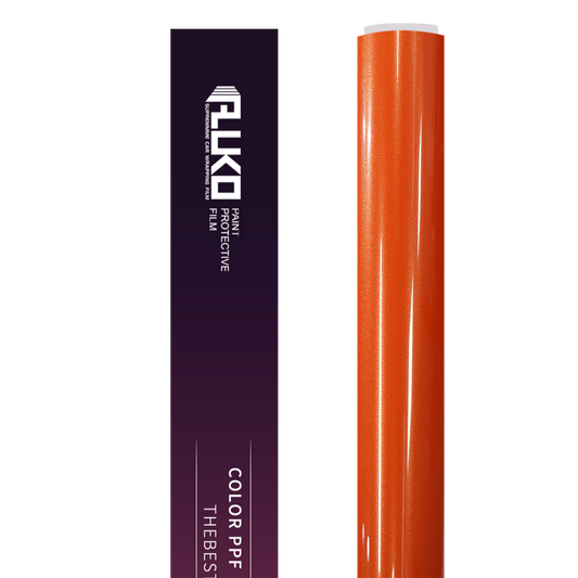 TPU Gloss Metallic Lava Orange Colored PPF Paint Protection Film product image 2 - Veloro paint protection film