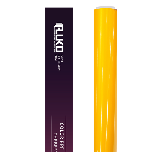 TPU Gloss Metallic Volcanic Yellow Colored PPF Paint Protection Film product image 2 - Veloro paint protection film