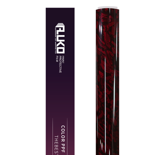 TPU Gloss Red Forged Carbon PPF Paint Protection Film product image 2 - Veloro paint protection film