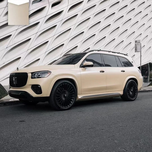 Ultimate Flat Shine Latte Brown Car Vinyl Wrap PET product image 2 - Veloro automotive vinyl wrap