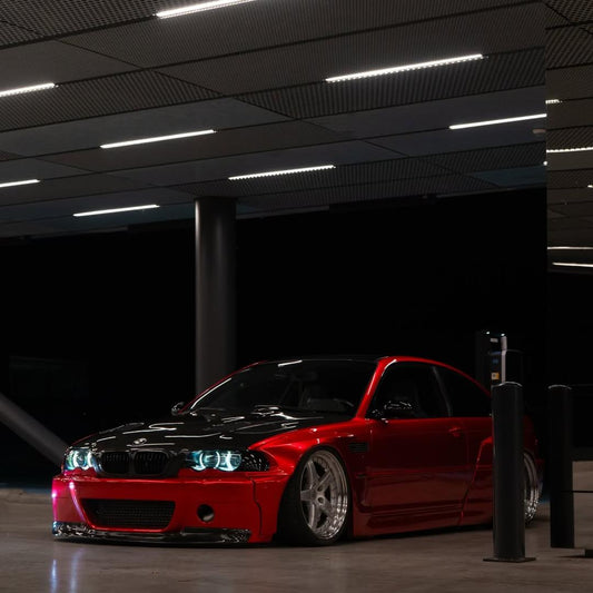 Ultra Glossy Metallic Vampire Red Car Vinyl Wrap BMW PET product image 3 - Veloro metallic vinyl wrap