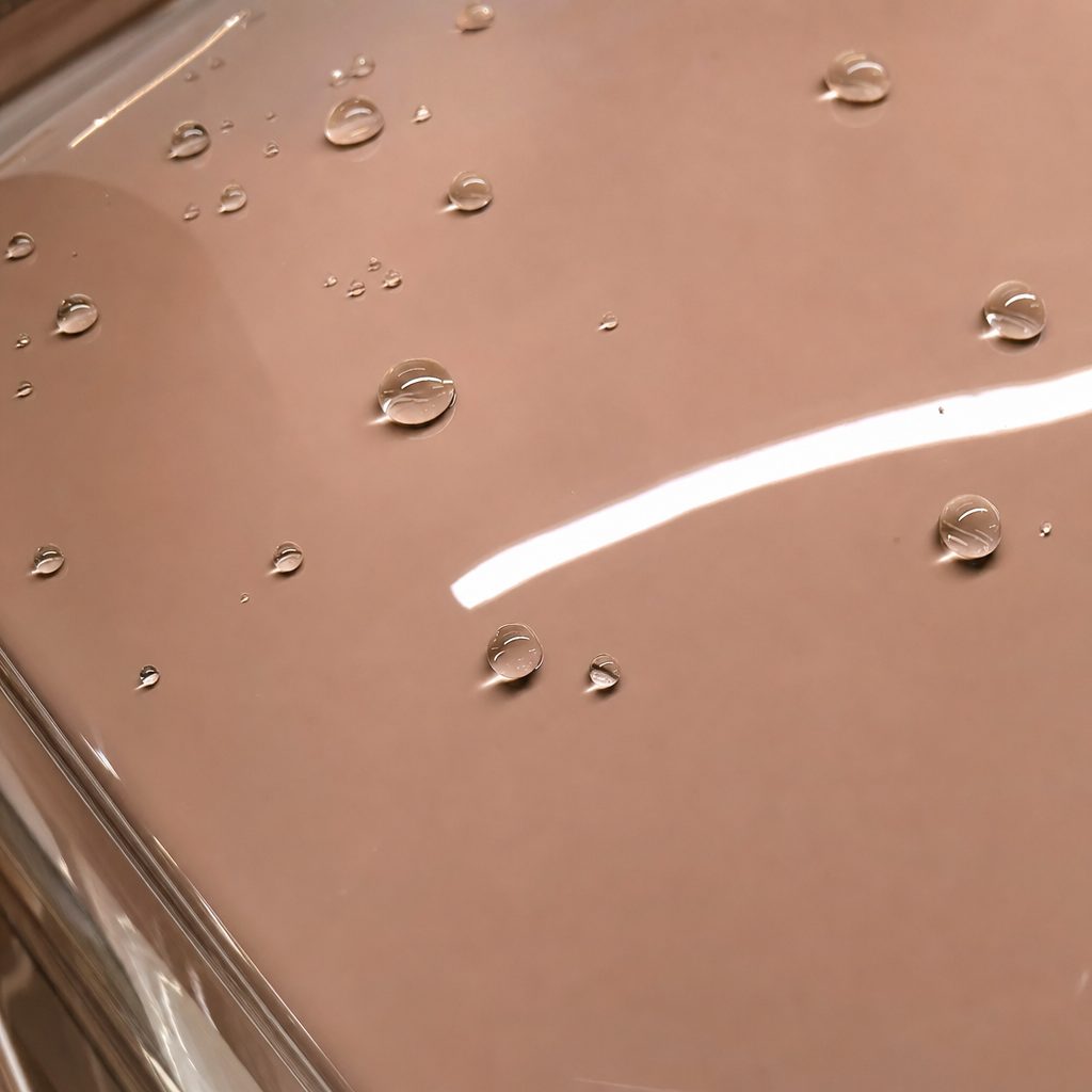 Close-up of Cherry Blossom Pink gloss colored PPF surface texture | Veloro