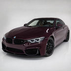 Burgundy Red Paint gloss colored PPF wrapped on a BMW M4 | Veloro