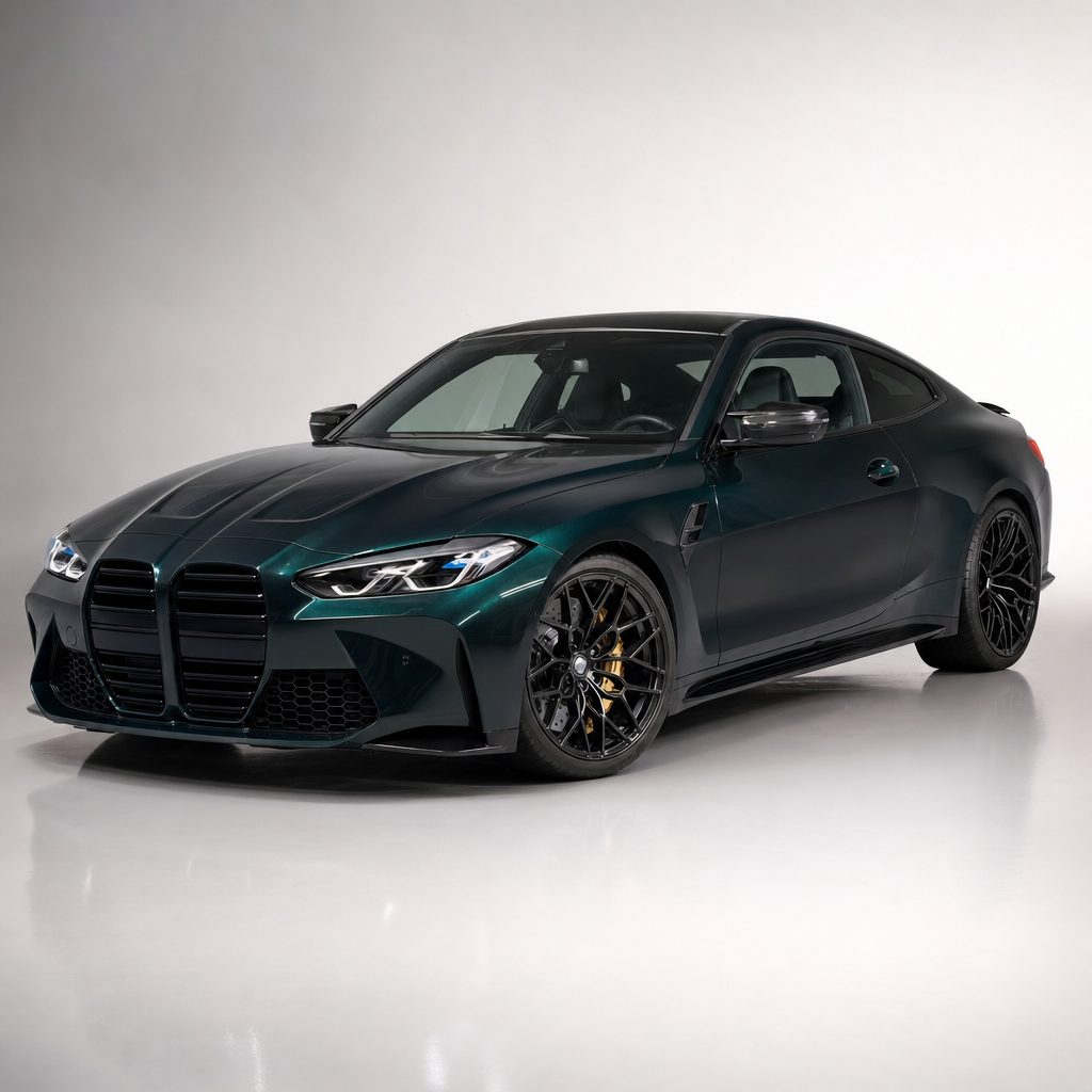 British Green gloss colored PPF wrapped on a BMW M4 | Veloro