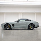 Arabian Grey gloss colored PPF wrapped on a Mercedes-AMG GT side profile | Veloro