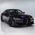 Amethyst Purple colored PPF wrapped on a BMW M4 — glossy paint protection film | Veloro
