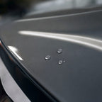 Close-up of Bright Dark Gray gloss colored PPF surface texture | Veloro