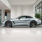 Carbon Fiber Liquid Metallic Aluminum Color PPF gloss colored PPF wrapped on a Mercedes-AMG GT side profile | Veloro