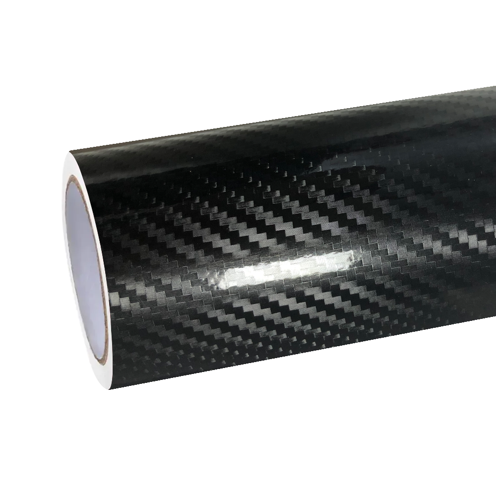 5D Gloss Carbon Fiber Black Car Vinyl Wrap