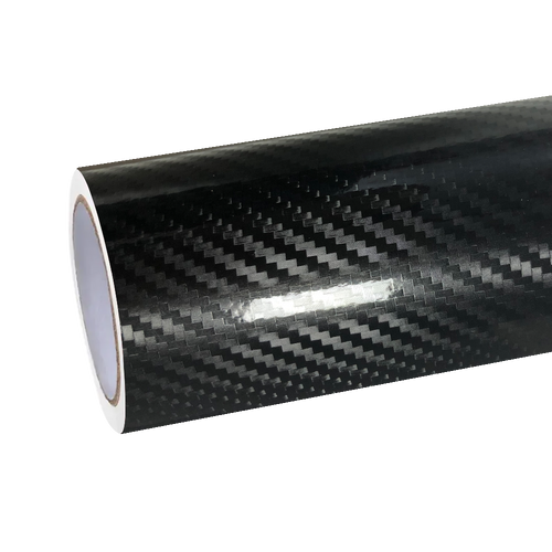 5D Gloss Carbon Fiber Black Car Vinyl Wrap