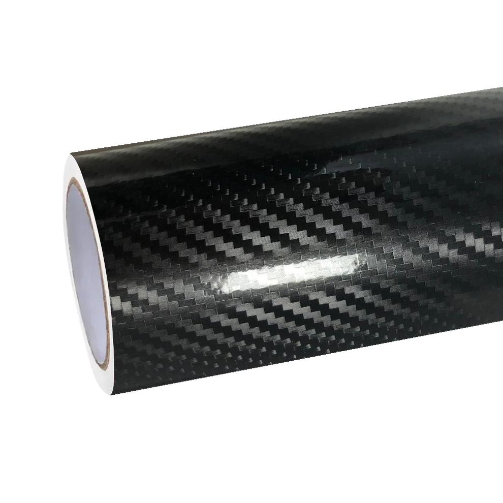 5D Gloss Carbon Fiber Black Car Vinyl Wrap