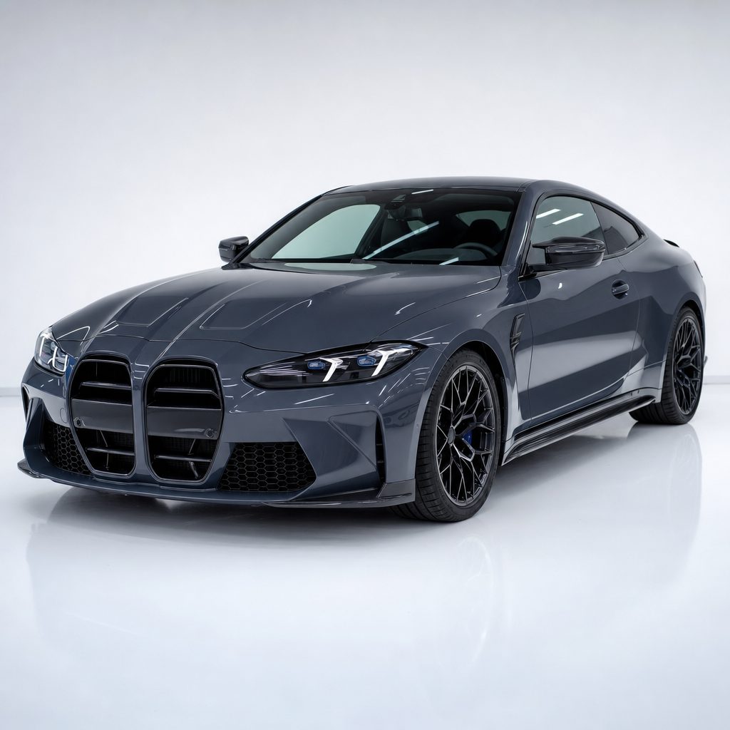 Arctic Grey gloss colored PPF wrapped on a BMW M4 | Veloro