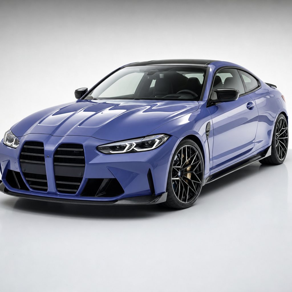 Bright Manta Purple gloss colored PPF wrapped on a BMW M4 | Veloro