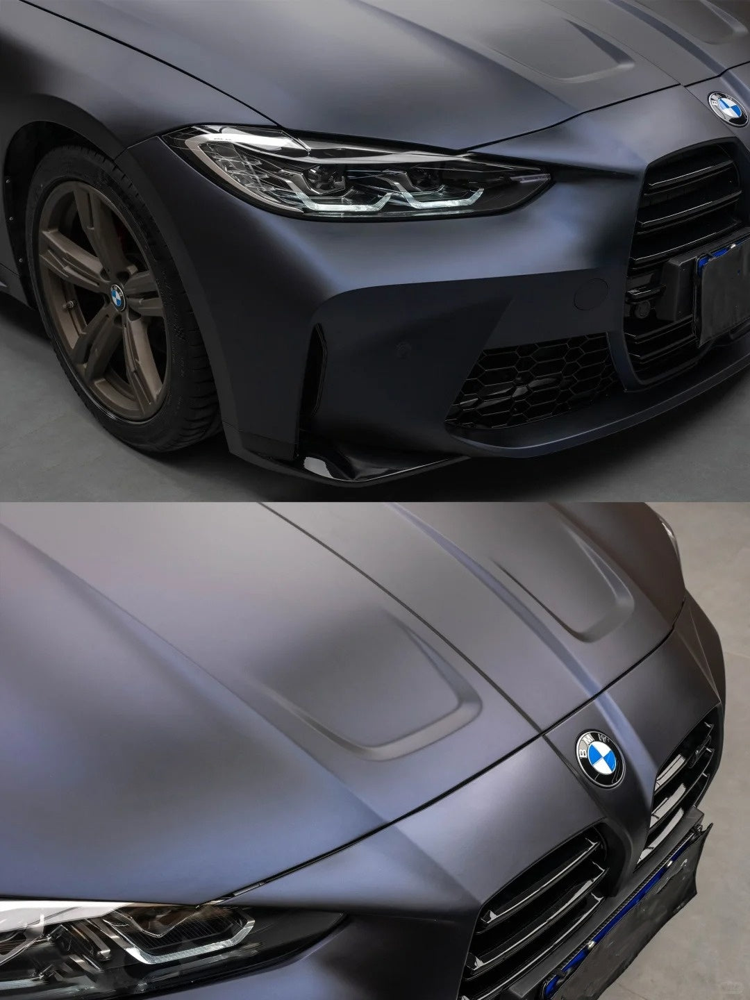 Best Matte Dark Blue Car Vinyl Wrap PET product image 9 - Veloro matte vinyl wrap