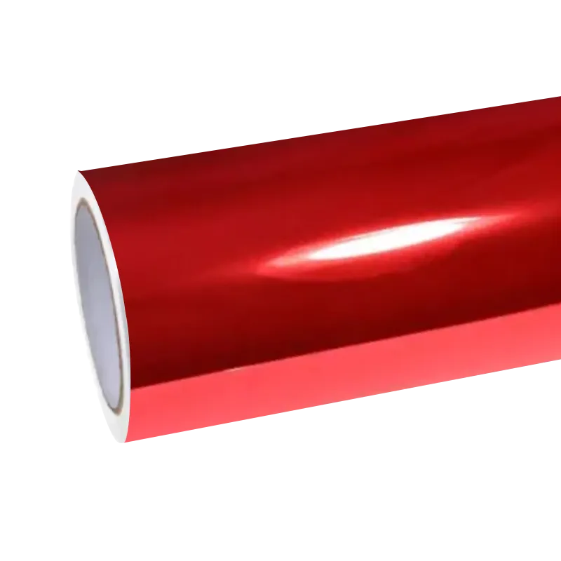 Gloss Mirror Chrome Candy Apple Red Car Vinyl Wrap PET product image 2 - Veloro chrome vinyl wrap