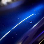 Close-up of Chameleon Blue Purple gloss colored PPF surface texture | Veloro