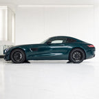 British Green gloss colored PPF wrapped on a Mercedes-AMG GT side profile | Veloro