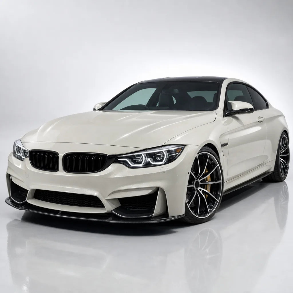 Metallic Sparkle Glitter White gloss colored PPF wrapped on a BMW M4 | Veloro
