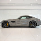 Self Healing Nardo Gray PPF gloss colored PPF wrapped on a Mercedes-AMG GT side profile | Veloro