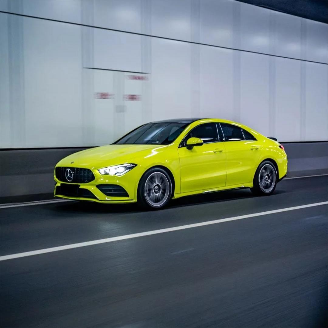 Gloss Acid Green Car Vinyl Wrap PET product image 3 - Veloro gloss vinyl wrap