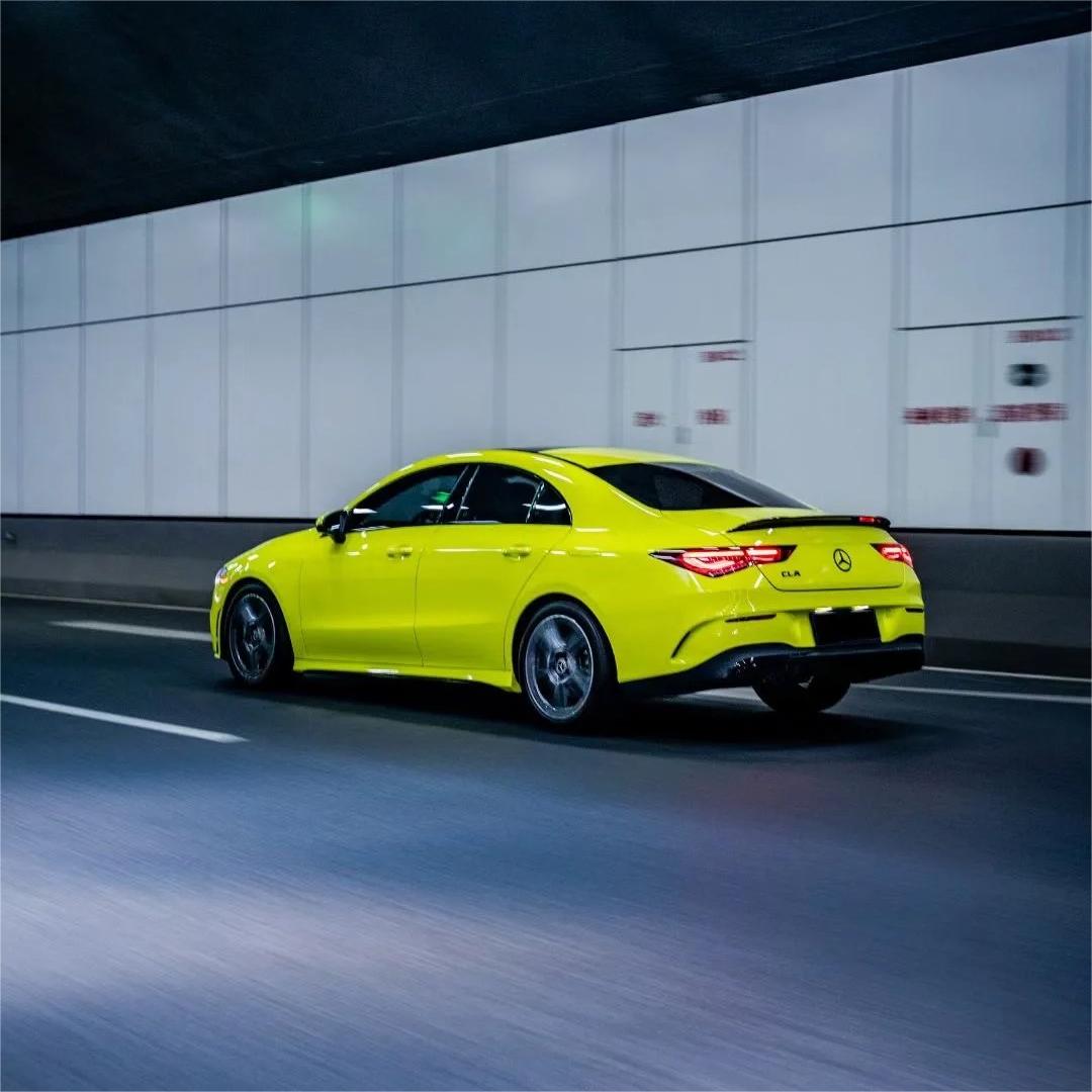 Gloss Acid Green Car Vinyl Wrap PET product image 4 - Veloro gloss vinyl wrap