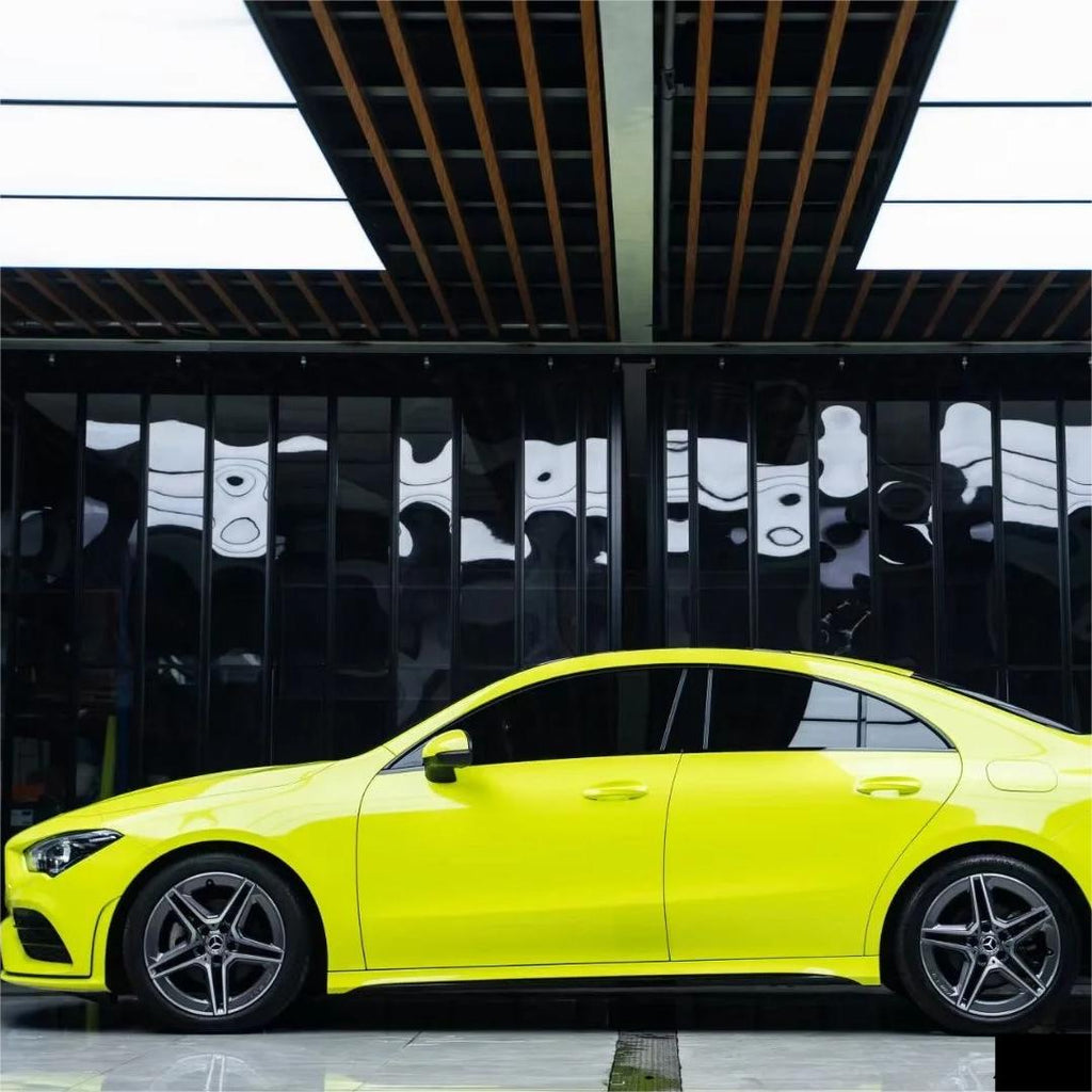 Gloss Acid Green Car Vinyl Wrap PET product image 5 - Veloro gloss vinyl wrap