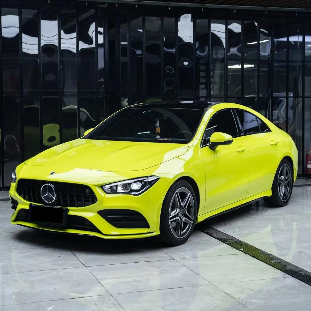 Gloss Acid Green Car Vinyl Wrap PET product image 6 - Veloro gloss vinyl wrap
