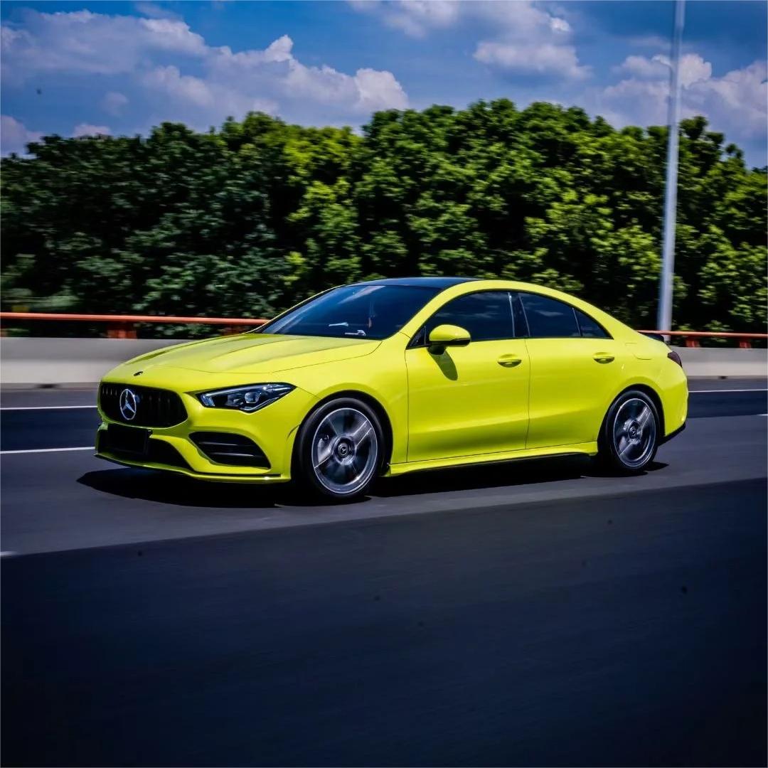 Gloss Acid Green Car Vinyl Wrap PET product image 2 - Veloro gloss vinyl wrap