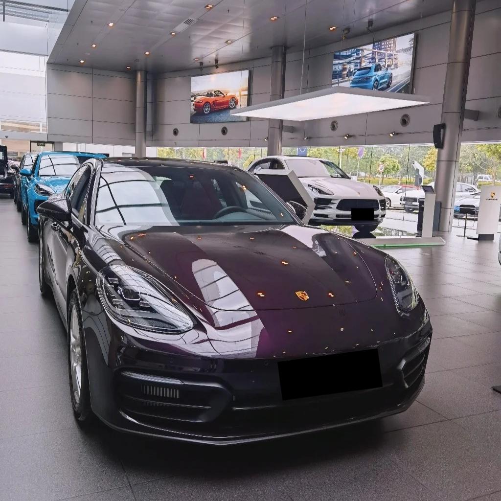 Gloss Amethyst Purple Car Vinyl Wrap Porsche PET product image 2 - Veloro gloss vinyl wrap
