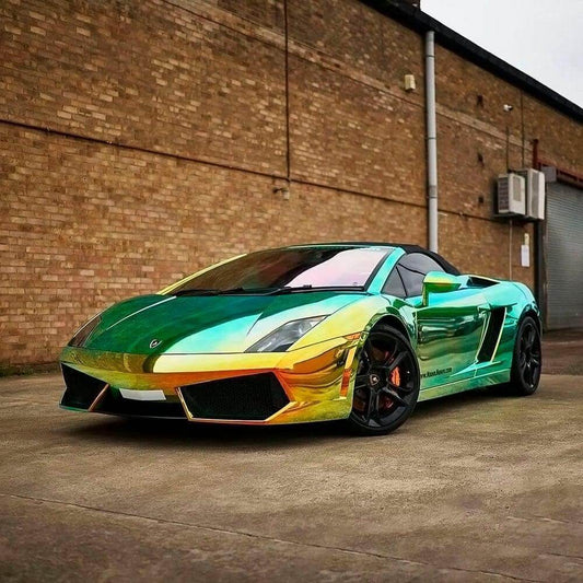 Gloss Ammolite Gem Green Holographic Chrome Laser Car Vinyl Wrap product image 3 - Veloro chrome vinyl wrap