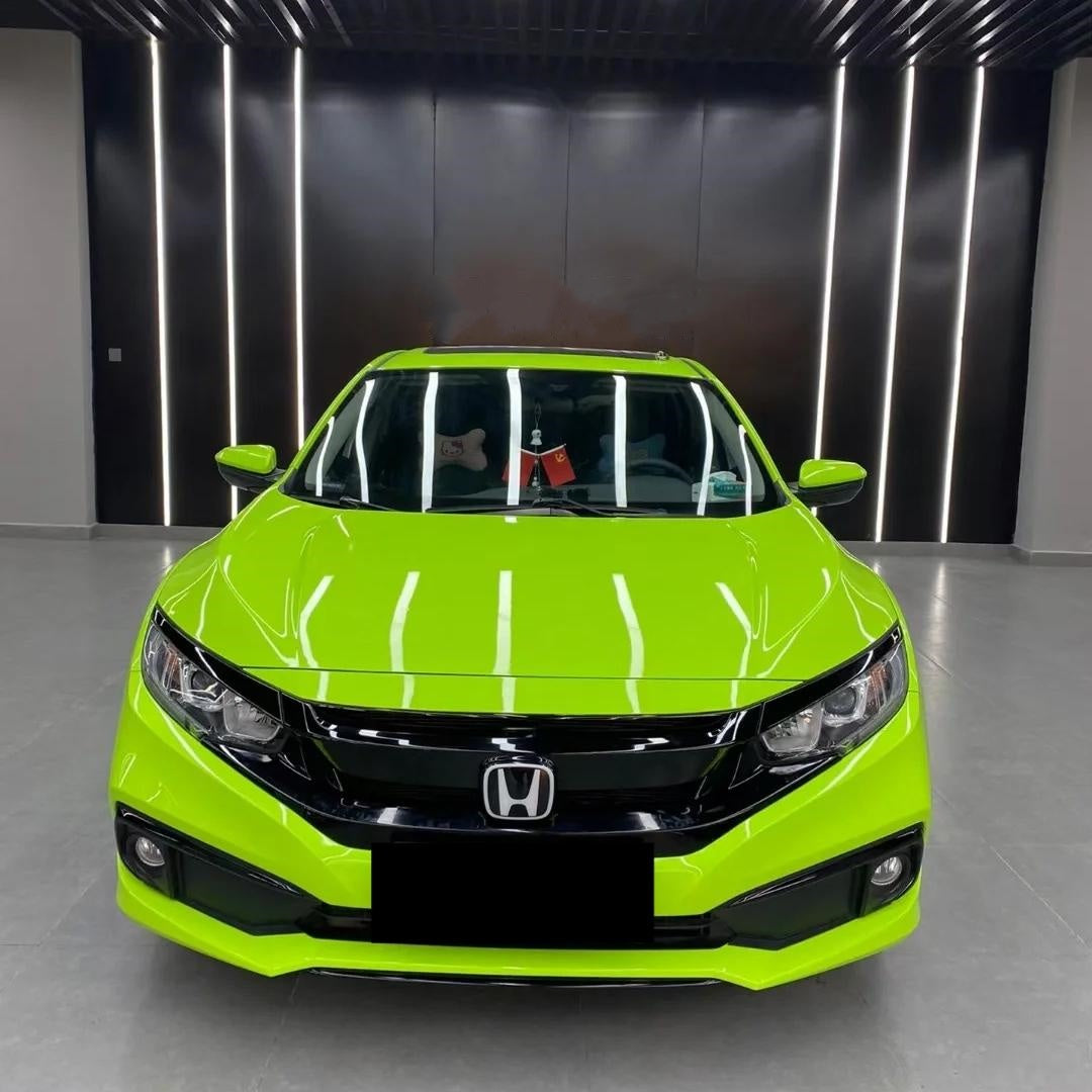 Gloss Apple Green Car Vinyl Wrap PET product image 3 - Veloro gloss vinyl wrap