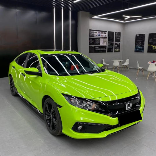 Gloss Apple Green Car Vinyl Wrap PET product image 2 - Veloro gloss vinyl wrap