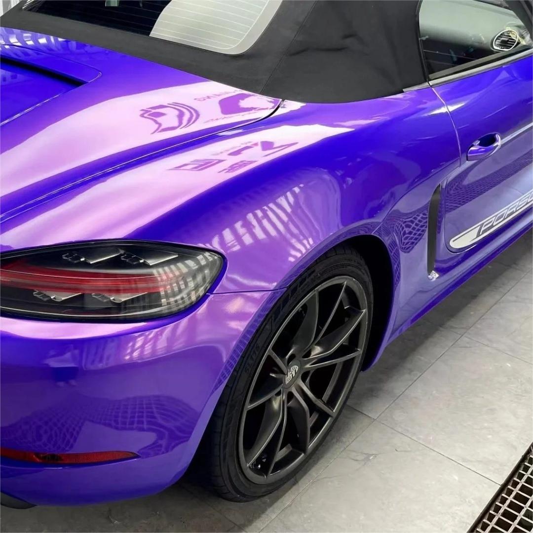 Glossy Metallic Royalty Purple Explosion Purple Vinyl Wrap PET product image 6 - Veloro metallic vinyl wrap
