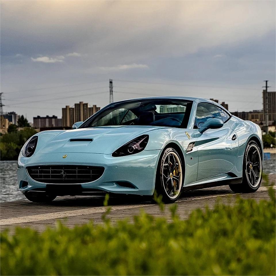 Gloss Baby Blue Car Vinyl Wrap PET product image 2 - Veloro gloss vinyl wrap