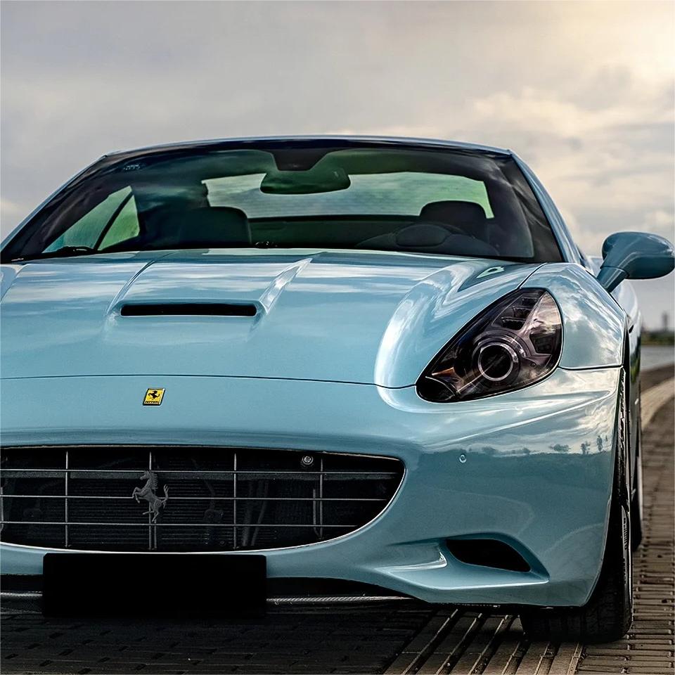 Gloss Baby Blue Car Vinyl Wrap PET product image 3 - Veloro gloss vinyl wrap